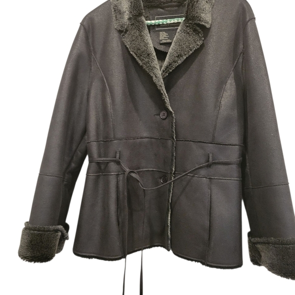 Terry Lewis Faux Suede Jackey Lined With Pockets Stylish Cute L - Picture 9 of 10